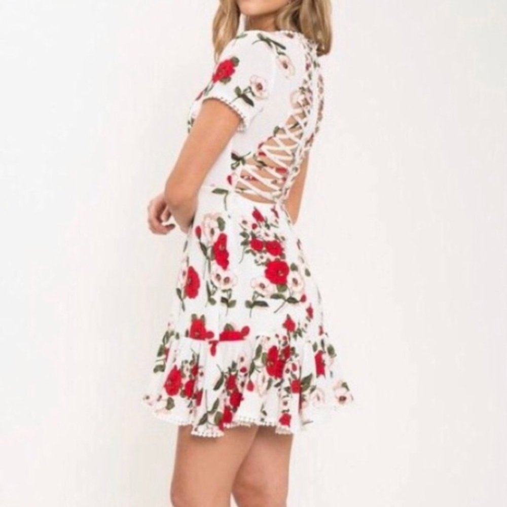 *LAST ONE* Run for the roses open back flow dress